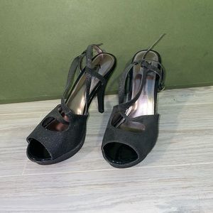 Fioni black sparkly heels